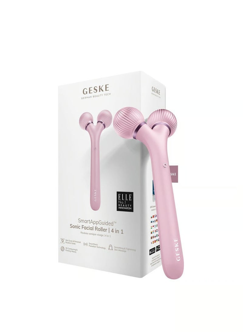 Geske Sonic Facial Roller 4 in 1 SmartAppGuided Pink 1unit - Image 3