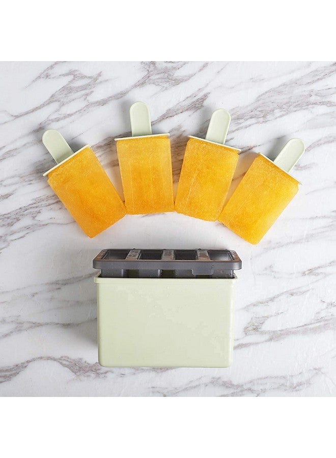 ZURATO Plastic Homemade Ice Lolly Popsicle Mold Reusable Ice Cream Molds, Kulfi Candy Maker Dishwasher Safe Durable Ice Pop Molds Tray-Pack Of 2, 13.5 x 7 x 8 Centimeters - Image 4