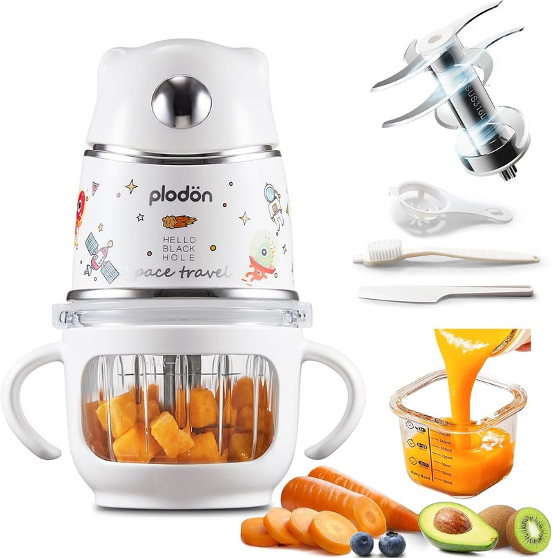 Plodon Baby Food Maker with Glass Bowl & 316 Stainless Steel Blades - One-Step Blender for Homemade Purees - Image 1