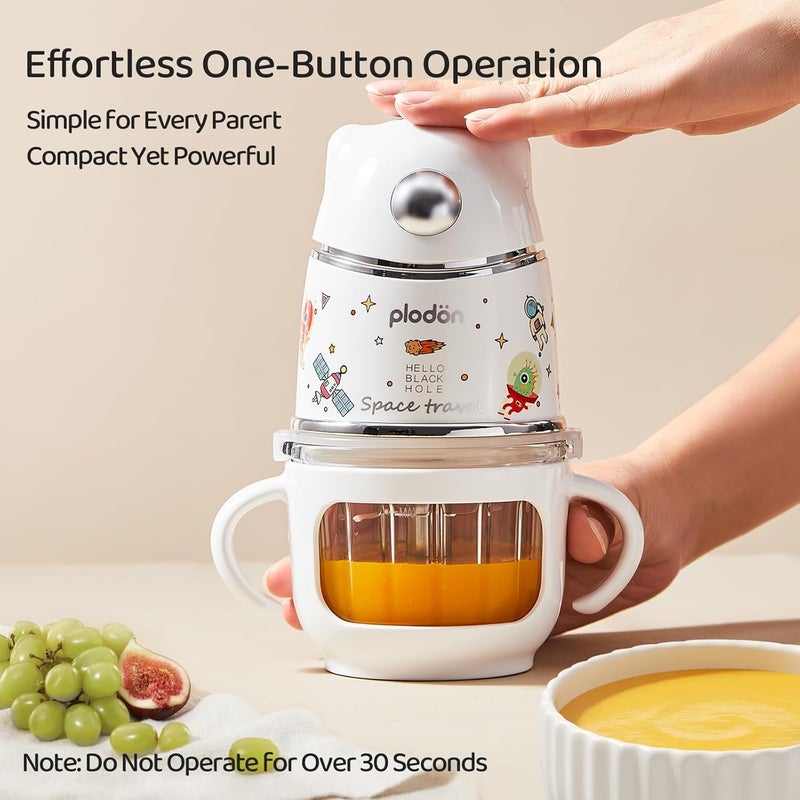 Plodon Baby Food Maker with Glass Bowl & 316 Stainless Steel Blades - One-Step Blender for Homemade Purees - Image 4