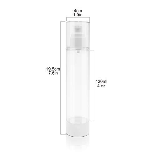 TRENDBOX 120ml / 4oz Airless Vaccum Pump Travel Bottles for Lotions, Cream - 4 Pack - Image 2