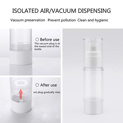 TRENDBOX 120ml / 4oz Airless Vaccum Pump Travel Bottles for Lotions, Cream - 4 Pack - Image 5