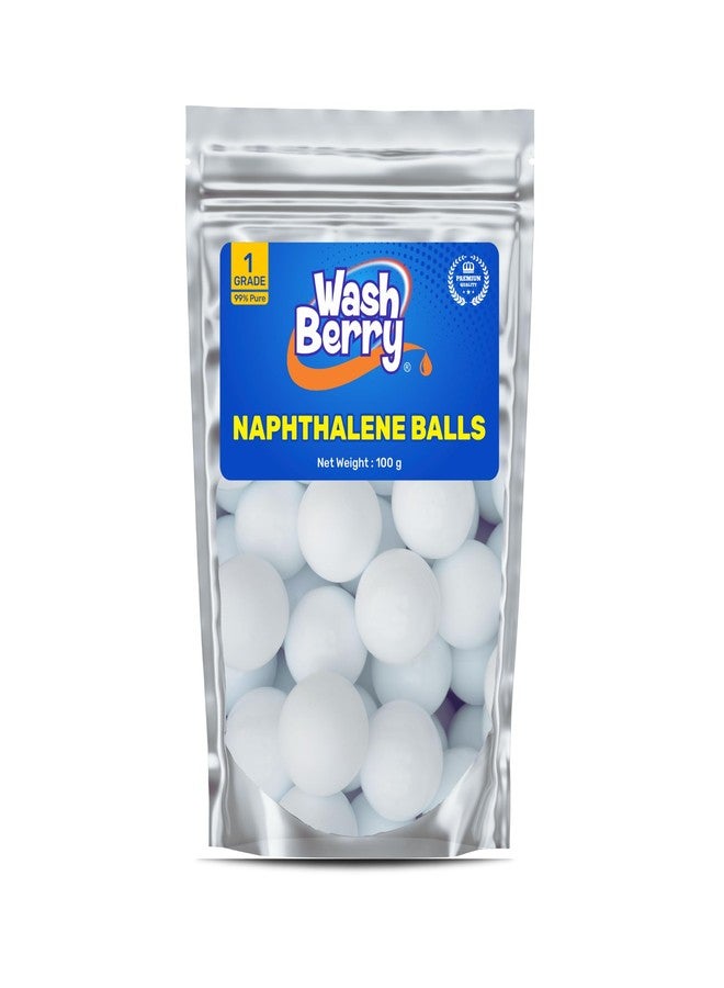WashBerry Naphthalene Balls for Wardrobe, Bathroom & Shoe Rack – Anti-Moth & Odor Remover – Long-Lasting Freshness (100g - Image 1