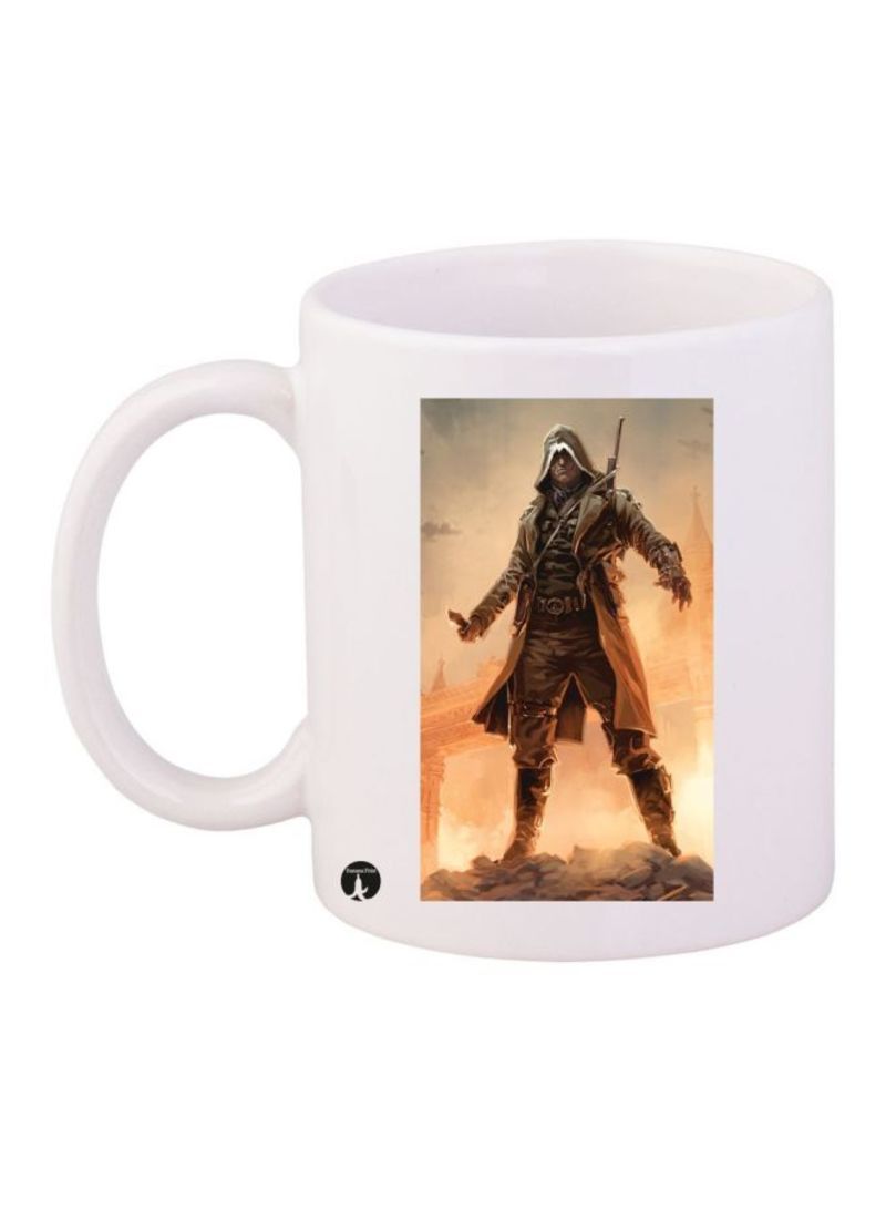 RKN Assassin's Creed Video Game Printed Mug White/Grey/Orange Standard Size