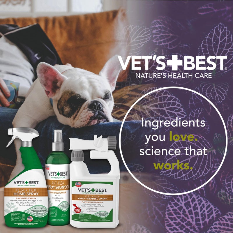 Vet's Best Vetâ€™s Best Natural Flea and Tick Spray Shampoo for Dogs â€“ Natural Plant-Based Formula with Certified Essential Oils â€“ Anti-Flea and Tick Treatment with Itch Relief â€“ Safe Pest Control â€“ 16 oz Bottle - Image 5