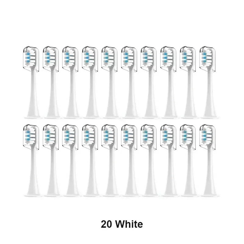 Replacement Sonic Electric Toothbrush Heads 20 White With Anti Dust Caps 20Pcs - Image 3