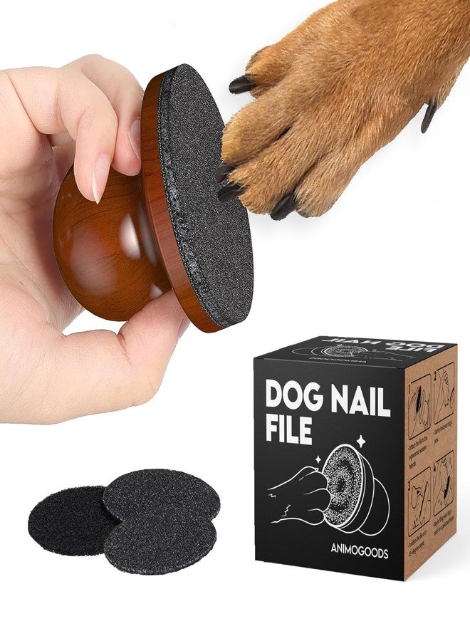 AnimoGoods Dog Nail File, Cat Nail File, Dog Nail File Board - Stress-Free Nail Filing for Dogs, Nail File for Dogs, Dog Scratch Pad for Nails, Handle Made from 100% Real Wood - Image 1