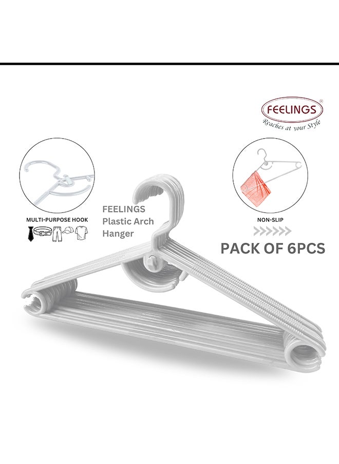Feelings FEELINGS HANGER PLST. ARCH WHITE 6 PCS SET  - Image 3