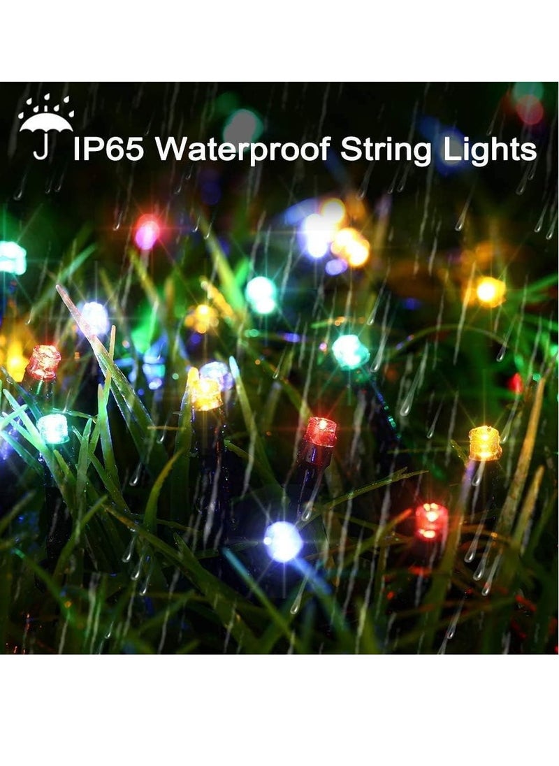 Pameer™, Solar Powered LED String Lights, 10m 100 LED Fairy String Lights for Home Decoration Christmas EID Ramadan Diwali Wedding Party, Box Button Control 8 Modes LED String Lights with Black Wire