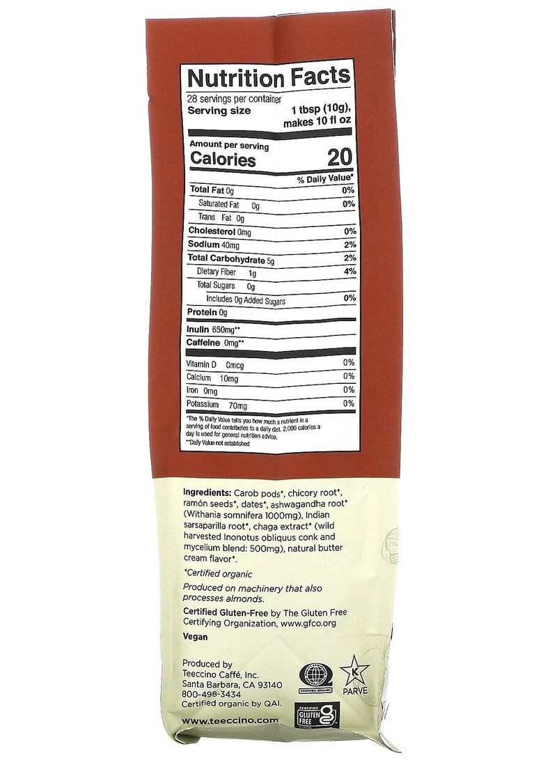 teeccino Mushroom Herbal Coffee Chaga Ashwagandha Medium Roast Caffeine Free 10 oz 284 g - Image 4