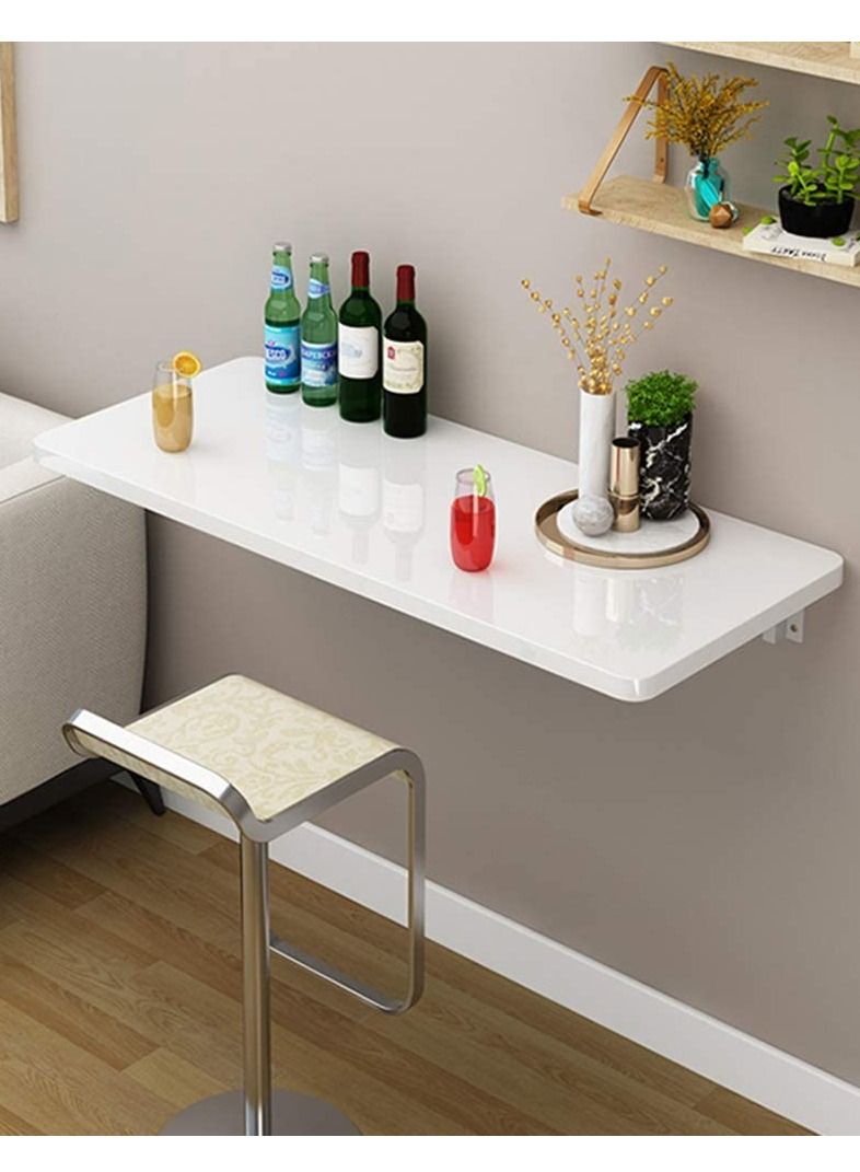 MARGOUN Wall Mounted Table Folding Drop Leaf Wall Desk Floating Shelf Heavy Duty Durable for Laundry Room Wall Shelf Dining Table Study Desk (30*60 CM) - Image 1