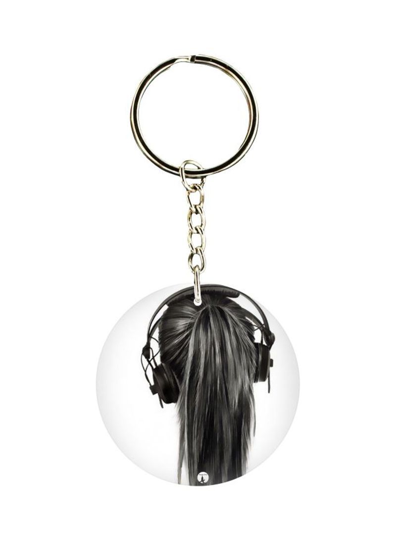 RKN Girl Printed Double Sided Keychain
