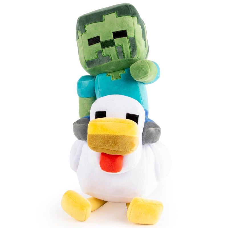 Jay Franco Minecraft Plush Pillow Buddy - Soft Plushie Stuffed Pillow  20 Inches  Multicolored - Chicken Jockey - Image 1