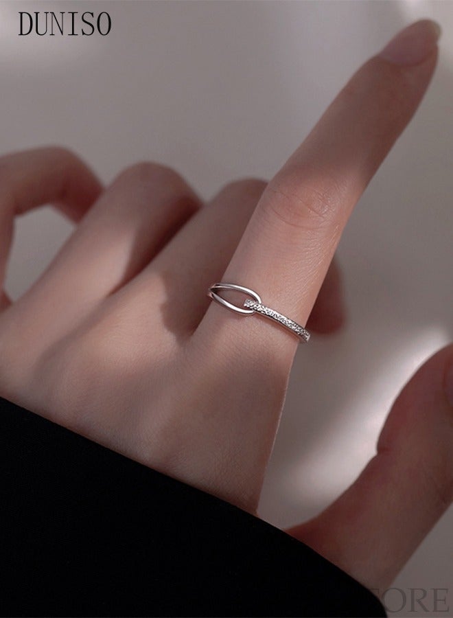 DUNISO Pearl Pendant and Ring Set Gift Stainless Fashion Pendant Jewelry Set for Women - Image 3