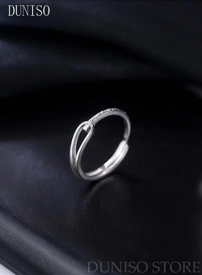 DUNISO Pearl Pendant and Ring Set Gift Stainless Fashion Pendant Jewelry Set for Women - Image 5