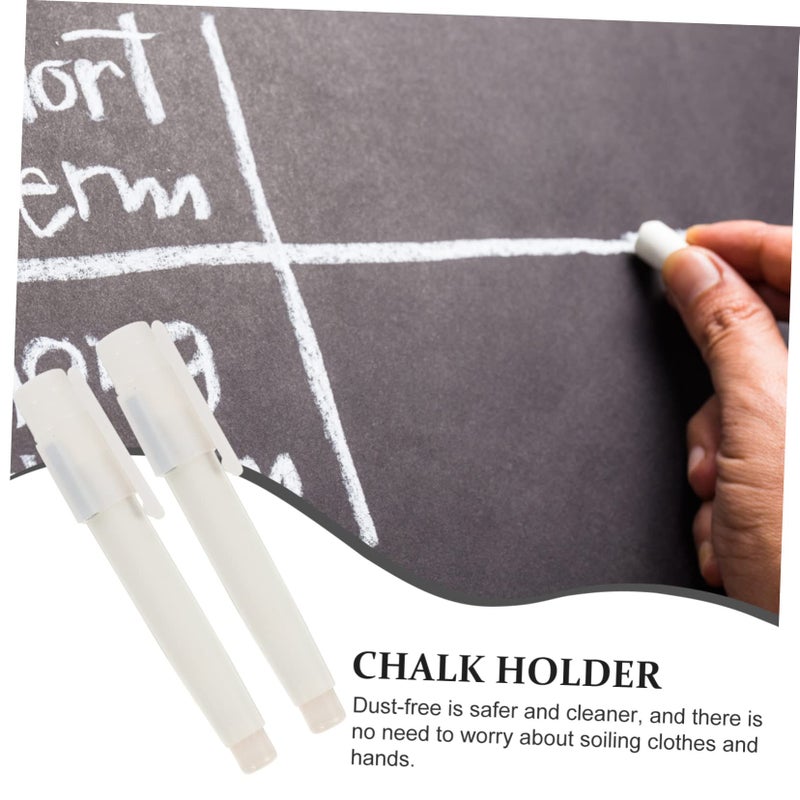 2 Pack Plastic Chalk Holder Extender For Water Soluble Reusable Graffiti Pens School Office Home Use - Image 3