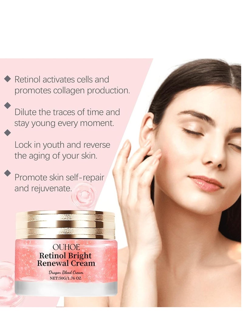 OUHOE Face Cream - Face Cream for Women - Anti Wrinkle Face Moisturiser - Skin Lightening Cream - Retinol Skincare Cream - Dark Spot Remover - Day & Night Cream for Women 50g - Image 2