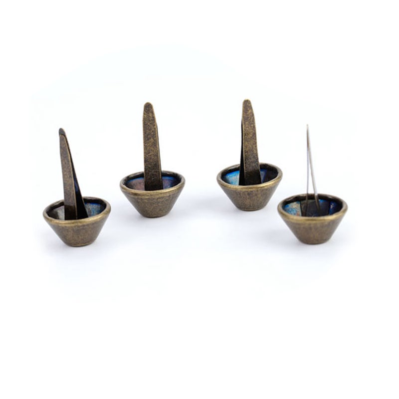 50Pcs Purse Handbag Cone Feet Nailhead Stud Spike Leather Craft Supplies (Black 10mm) - Image 2