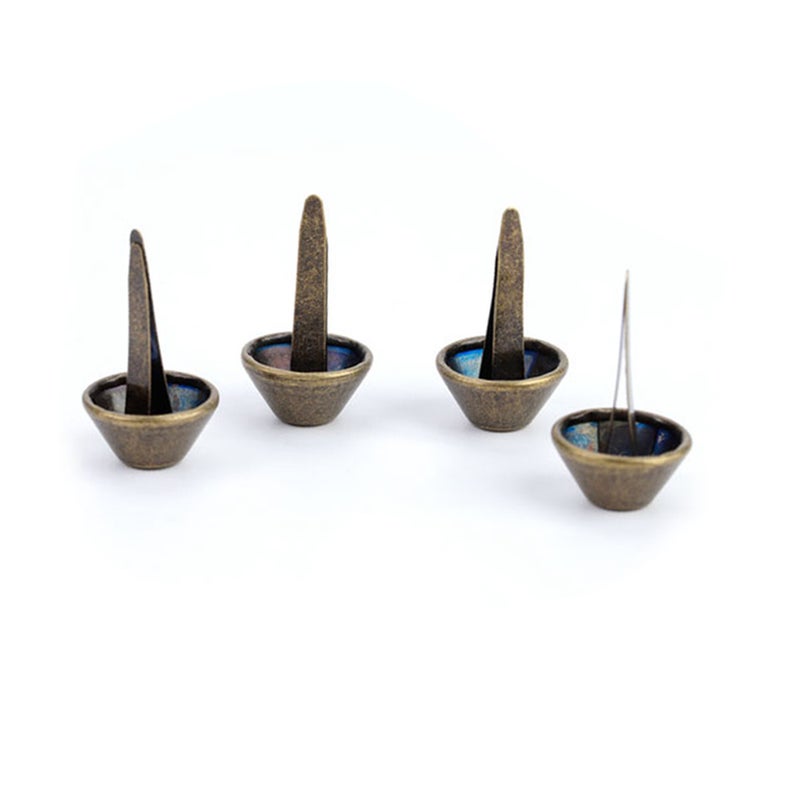 50Pcs Purse Handbag Cone Feet Nailhead Stud Spike Leather Craft Supplies (Black 10mm) - Image 1