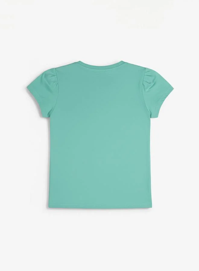 Looney Tunes Graphic Print Round Neck Fashion T-shirt