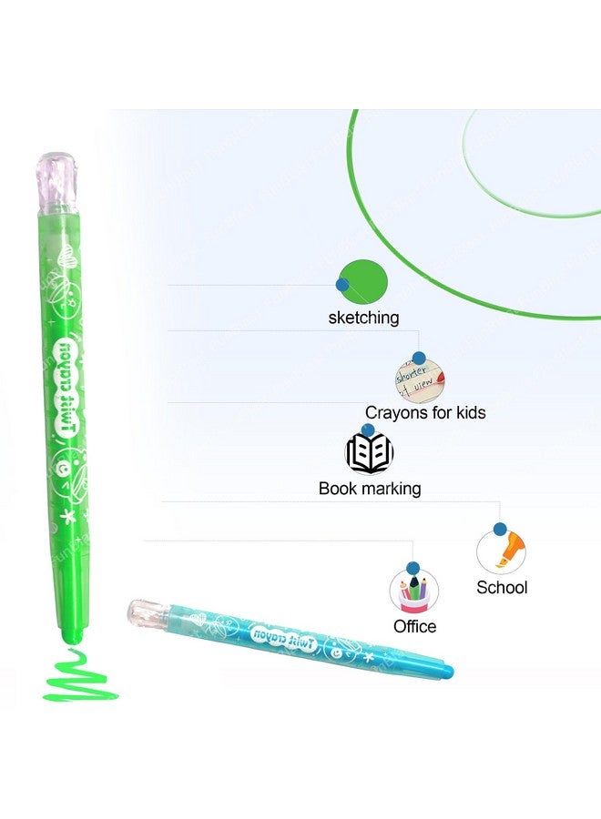 FunBlast Crayons for Kids - 24 Shades Rolling Crayons Pen with Coloring Book, Coloring Kit for Art & Craft, Colors for Drawing, Silky Crayons for School Kids Girls Boy, Return Gift for Birthday - Image 3