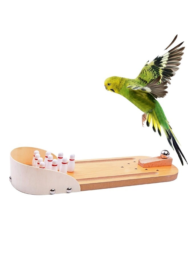 SYZ Table Top Mini Bowling Game Set-Tabletop Wooden Board Mini Arcade Desktop Tiny Bowling Shooting Alley Office Desk Stress Relief Gadgets Small Finger Toys Fun Gag Gifts for MenWomen Kids Teens Boys - Image 1