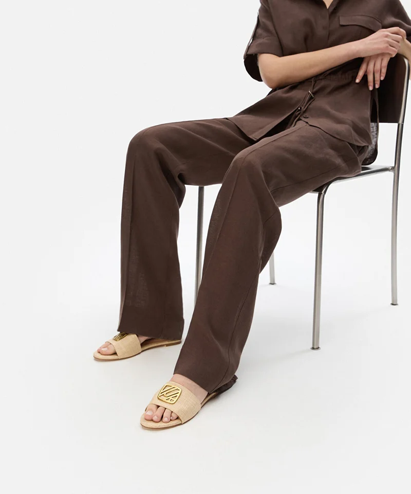 Ipekyol Monogram Buckled Slippers