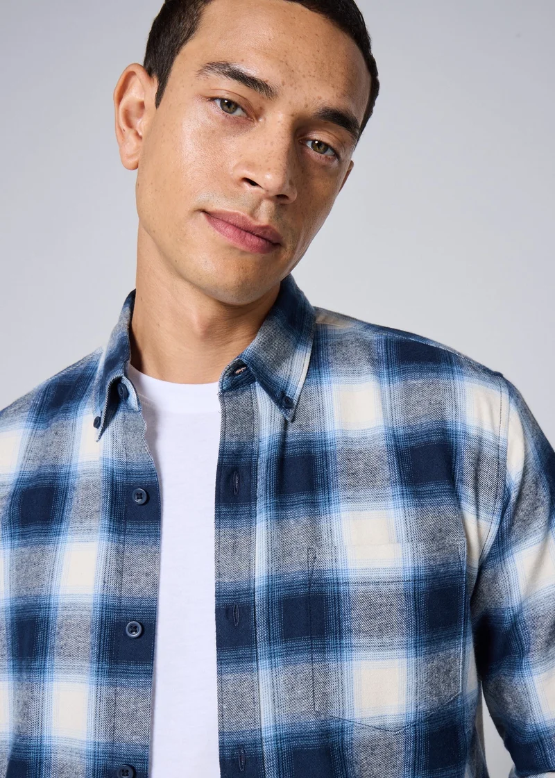 Matalan Blue Check Flannel Shirt