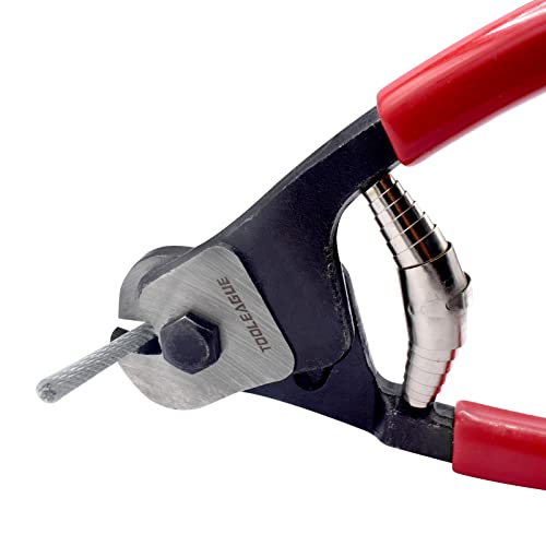 TOOLEAGUE Heavy Duty Cable Wire Cutters, 8 Inches Stainless Steel Wire Rope Cutter for Cable Deck Railing, Decking, Wire Seals,Aircraft Bicycle - Image 2