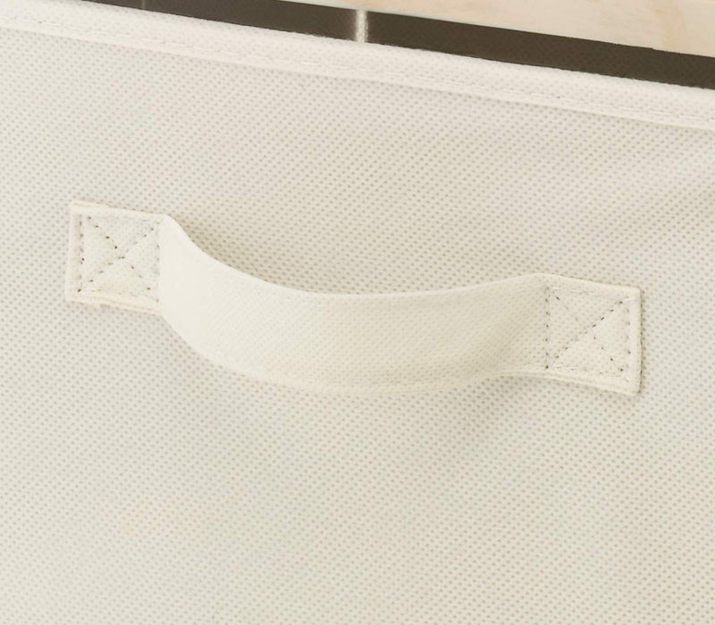 Whitmor منظم صندوق خشبي 3 أدراج من ويتمور، تخزين طبيعي من الصنوبر مع صناديق قماش قابلة للسحب، تجميع سهل، تصميم مدمج لخزانة غرفة النوم وحضانة، 11.0"L x 10.0"W x 25.5"H - Image 4