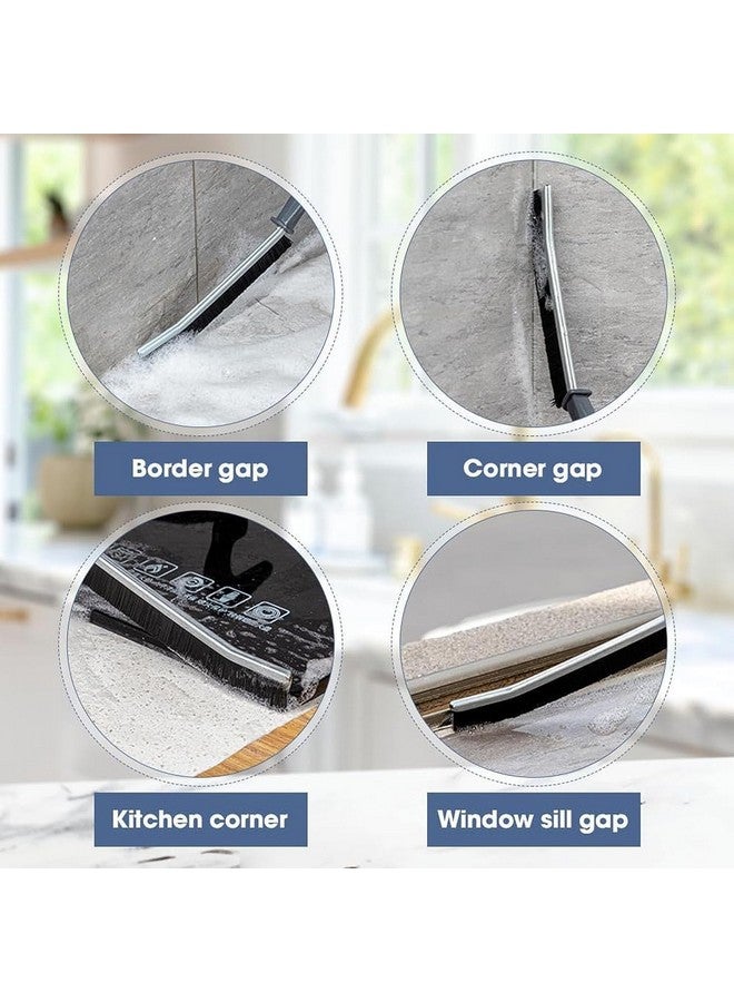 QERINKLE Plastic Mini Gap Cleaning Brush (Pack of 5) Hard Bristle Gap Brush Cleaning Multipurpose Crevice Cleaning Brush Dead Corner Cleaning Used for Home (Pack of 5, Black) - Image 3