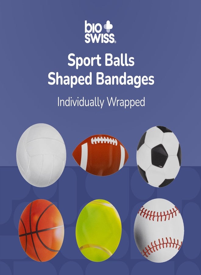 BioSwiss Bandages, Sports Balls Shaped Self Adhesive Bandage Set, Latex Free, Sterile Wound Care, 24 Count - Image 3