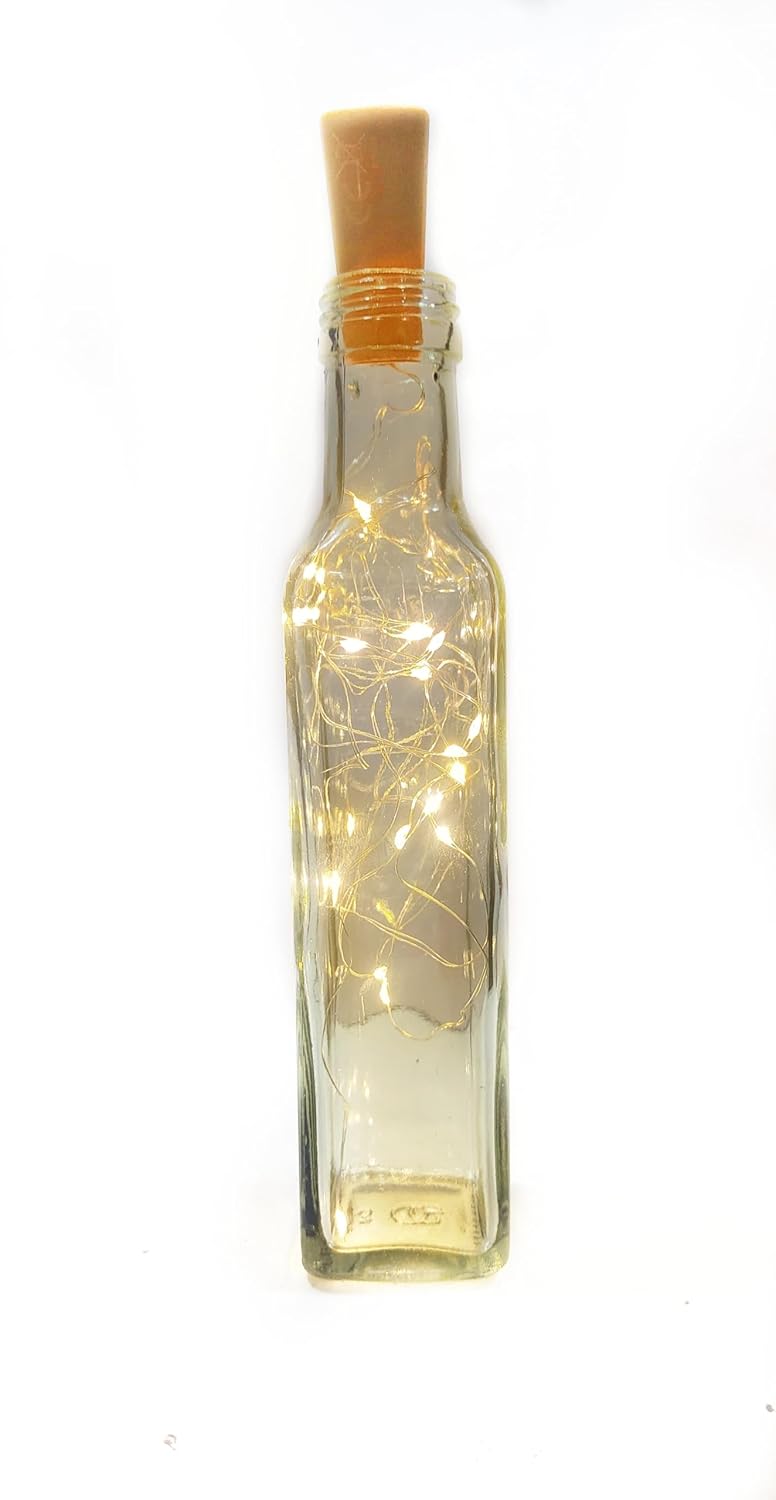 Generic Taarmi Square Bottle Cork led String Lights for Wine Bottles Bottle Cork Lights Bottle Cork Lights Strip Lights for Garden Decoration Party Wedding Christmas Copper String Lights Pack of 1 - Image 2
