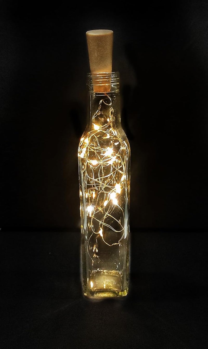 Generic Taarmi Square Bottle Cork led String Lights for Wine Bottles Bottle Cork Lights Bottle Cork Lights Strip Lights for Garden Decoration Party Wedding Christmas Copper String Lights Pack of 1 - Image 1