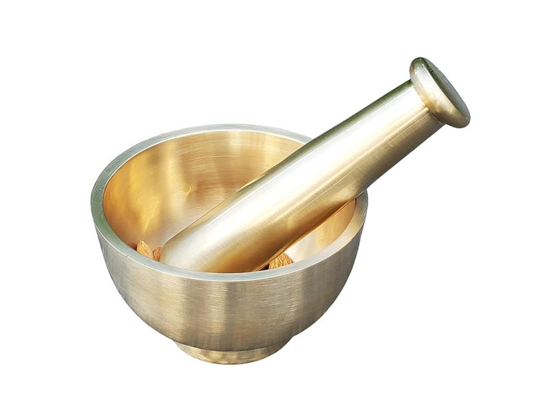 Pure Source India Kitchen Khalbatta Okhli Masher Mortar And Pestle Set Extra Deep Bowl - Image 1
