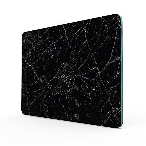 DESTALYA Chopping Board Tempered Glass 11.8’’ x 15.7’’ | Heat Tolerant Shatter Resistant Cutting Board | Black Marble Pattern Decorative Tray for Kitchen (Black L) - Image 1