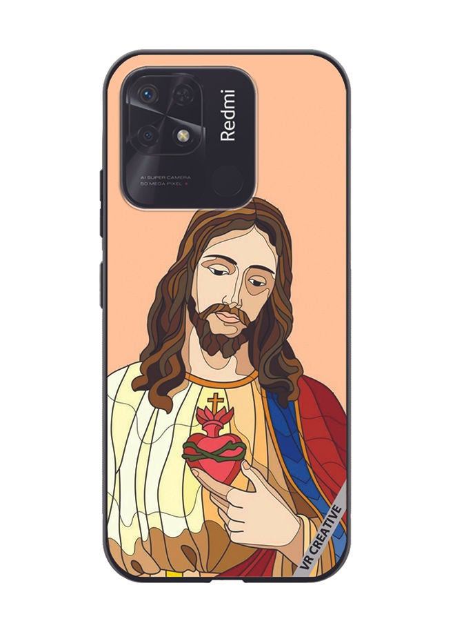 VR CREATIVE Protective Case Cover For Xiaomi Redmi 10C Jesus Design Multicolour - Image 1