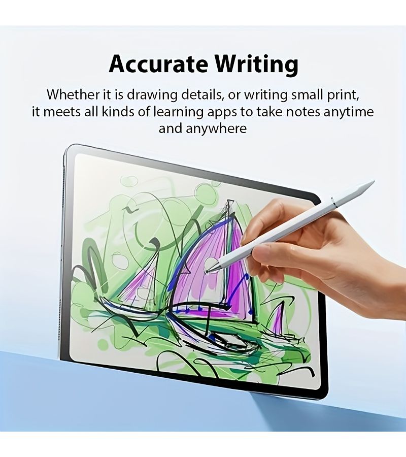 1 Black 1 White Capacitive Stylus Pen for iPad Tablet Smartphone Writing Drawing No Battery Needed - Image 5