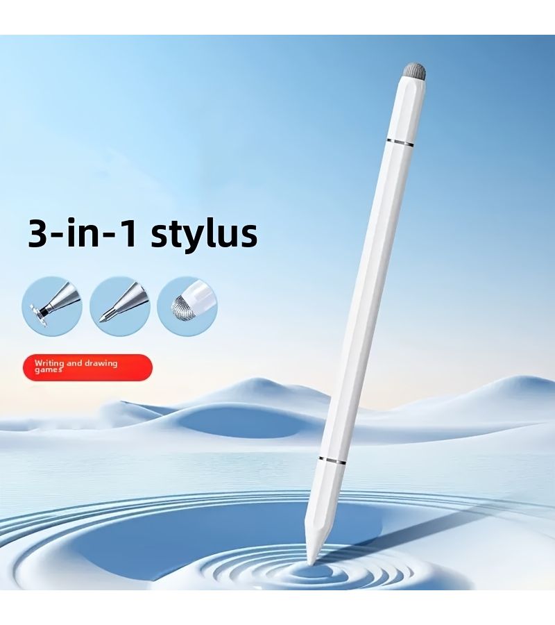 1 Black 1 White Capacitive Stylus Pen for iPad Tablet Smartphone Writing Drawing No Battery Needed - Image 1