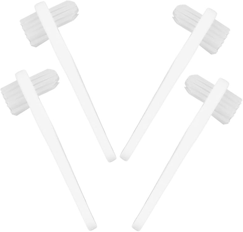 4 حزمة فرشاة تنظيف طقم الأسنان برأس مزدوج، مجموعة سفر محمولة، تصميم مريح خفيف الوزن - Image 2