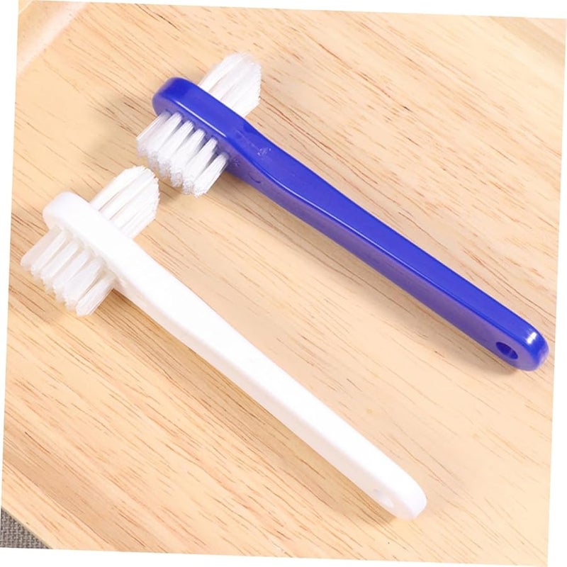 4 حزمة فرشاة تنظيف طقم الأسنان برأس مزدوج، مجموعة سفر محمولة، تصميم مريح خفيف الوزن - Image 4