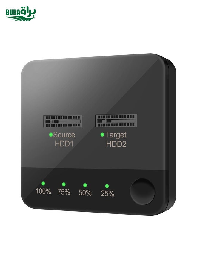 BURAQ M.2 SATA Hard Disk Duplicator Solid State Drive SSD Mobile Hard Drive Enclosure(Black)  - Image 1