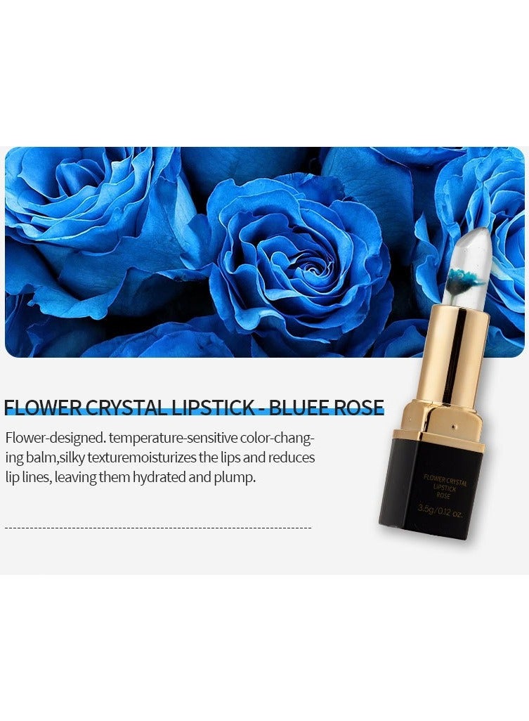 Kormesic 3PCS Crystal Lipstick Set - Blue Rose, Rose, Daisy 3.5g - Vibrant & Moisturizing - Image 4
