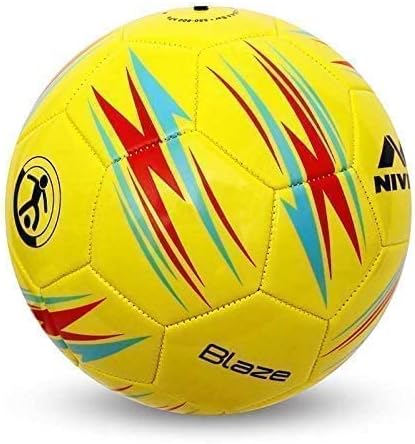 Nivia Blaze Machine Stitched Football, Rubber,(Size 5, Yellow) - Image 4