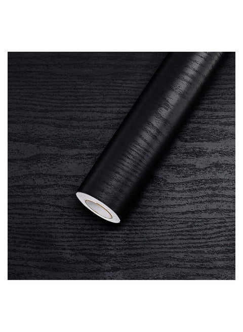 ملصق أثاث لاصق ذاتي اللصق من الخشب ومقاوم للماء لجدول أرفف غرفة نوم كونترتوب أسود