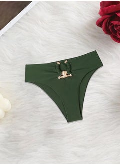 Women Small Size Swimsuit Cross Swimwear Bikinis Set Metal Connected Bathing Suit Bikini Strap Solid Split High Waist Bikini Swimwear Army Green / S (Bust 72-80/Waist 60-66/Hip 78-86) - pzsku/Z46CF2C1302B04EC75596Z/45/_/1704873554/d1039d3c-c721-4c22-8d2f-8d12938644f3