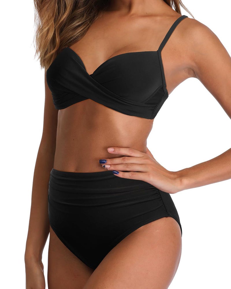 2024 New Bikini Hard Cup Steel Support Swimsuit Split Swimsuit Bikini Manufacturers - Image 1