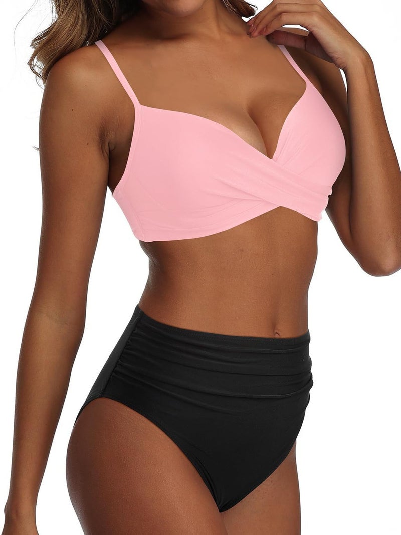 2024 New Bikini Hard Cup Steel Support Swimsuit Split Swimsuit Bikini Manufacturers - Image 4