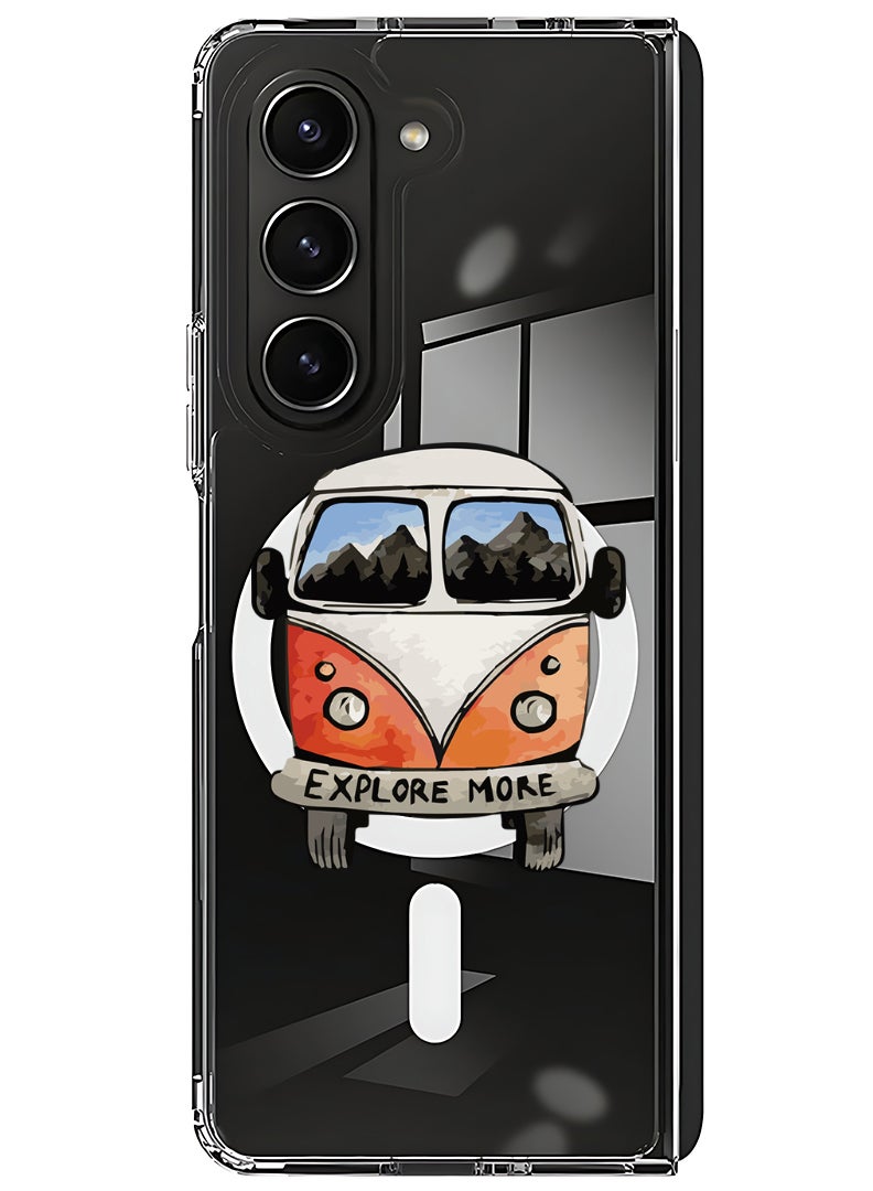 Theodor Magnetic Case for Samsung Galaxy Z Fold 5 Compatible with MagSafe Wireless Charging, Shockproof Phone Bumper Cover Explore more-01 - Image 1