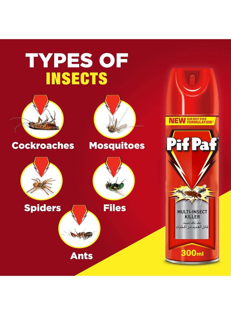 Pif Paf Multi-Insect Killer 3 x 300ml - Image 2